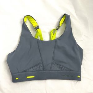 Grey & Green Sports Bra
